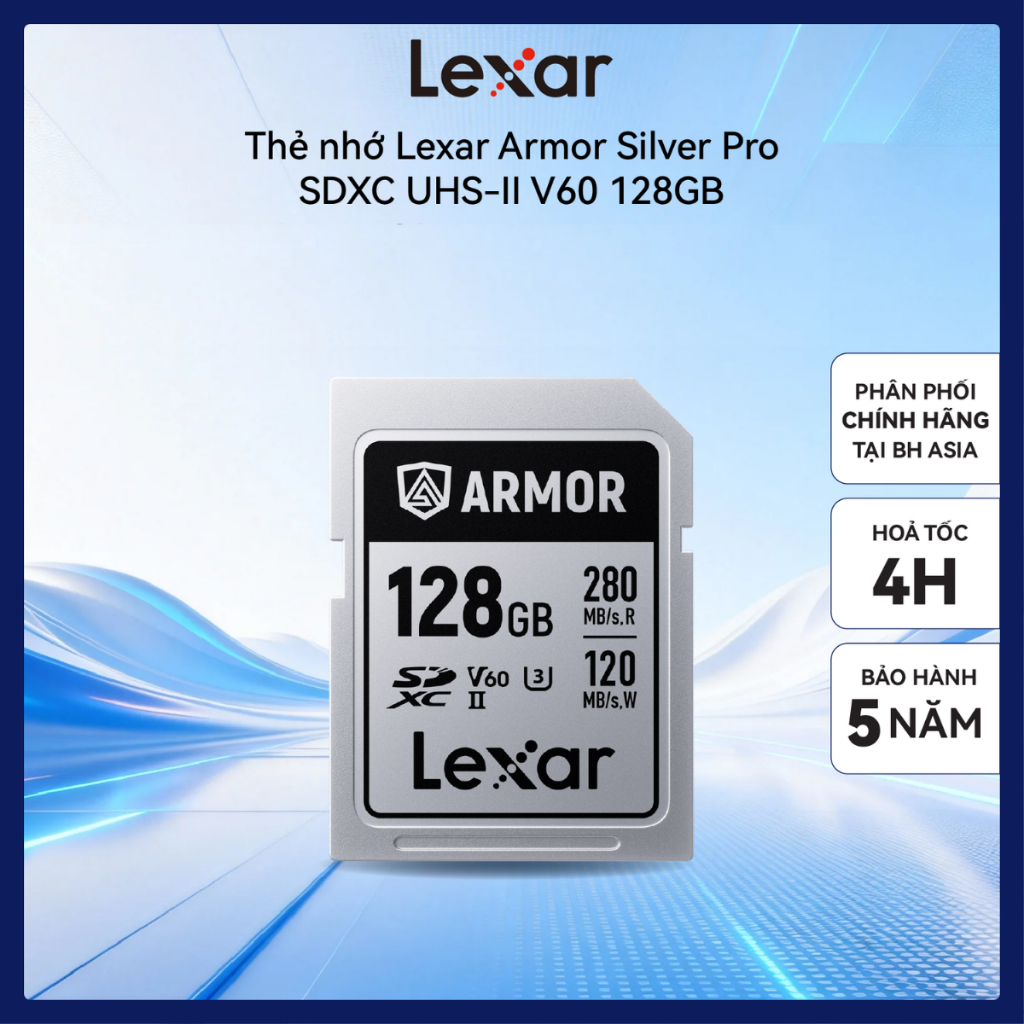 Thẻ nhớ Lexar ARMOR SILVER PRO UHS-II SDXC Card V60 128GB - 256GB - 512GB - 1TB