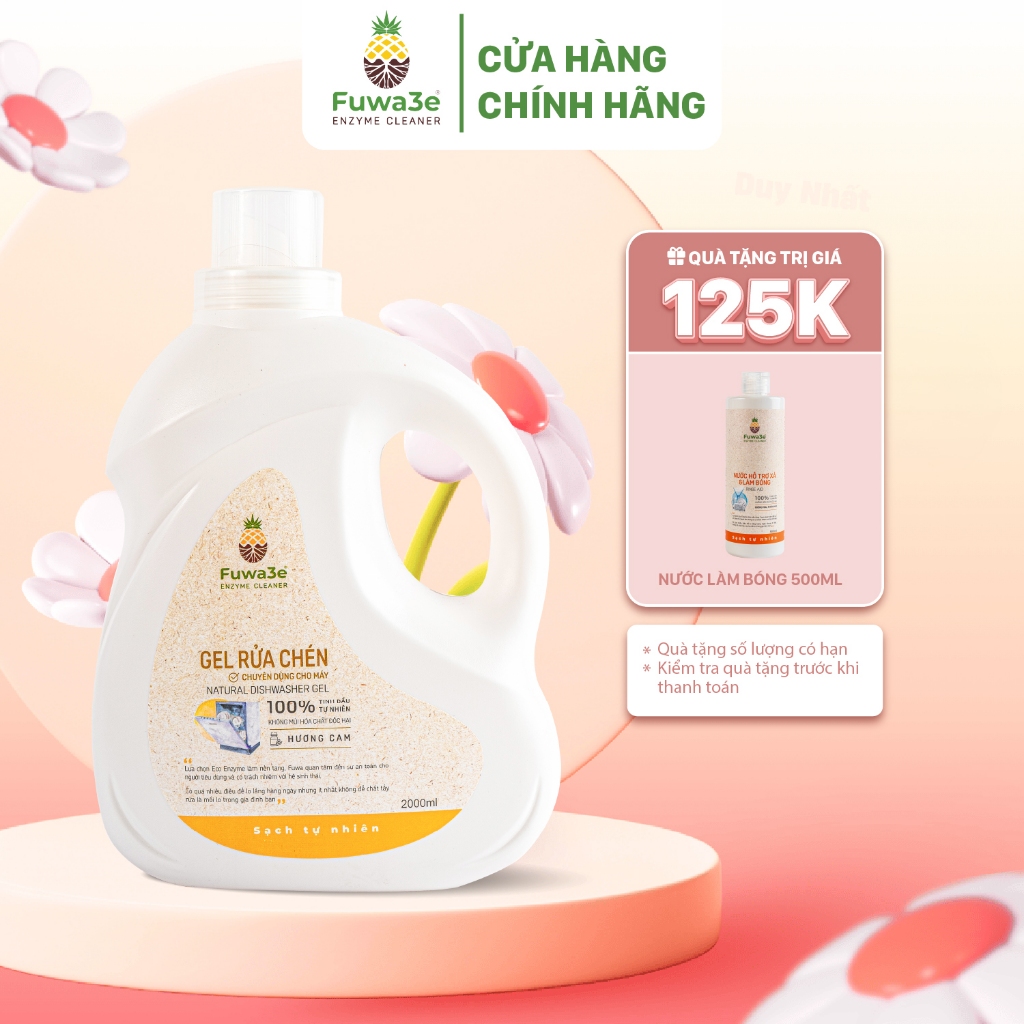 Nước Rửa Chén Cho Máy Rửa Chén Bát Fuwa3e Enzyme Sinh Học Dạng Gel 2L