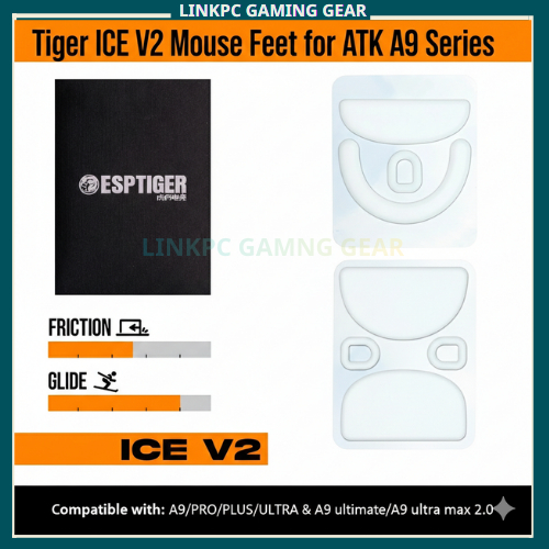 Tấm Feet chuột - Mouse feet Tiger Ice v2 feet chuột ATK ATK A9 Series (A9/SE/Plus/PRO/Ultra) - Ultra
