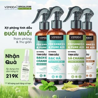 Xịt phòng tinh dầu Sả Chanh, Bạc Hà, Quế VEMODA giúp thơm phòng, xua đuổi muỗi côn trùng, khử mùi