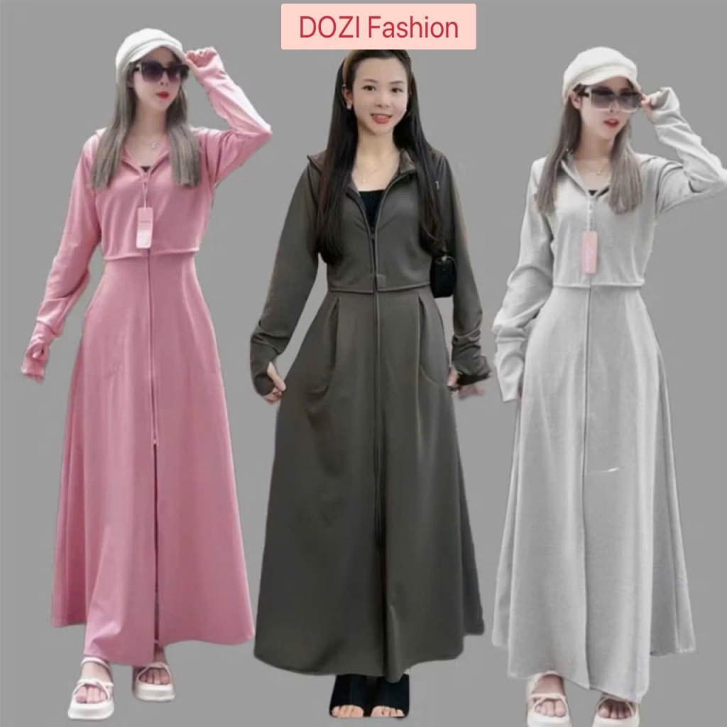 Áo khoác Chống Nắng Toàn Thân Nữ Chất Umi Hàn Uvt 50++ From Dáng Đẹp Chất Liệu Thoáng Mát Thấm Hút Mồ Hôi