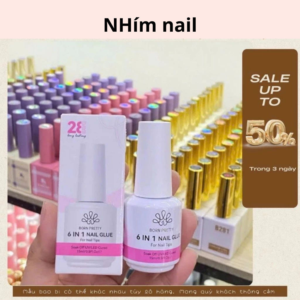 Sơn gel móng tay 6 trong 1 ( 6in1 ) BORN PRETTY , gel Biad đắp móng