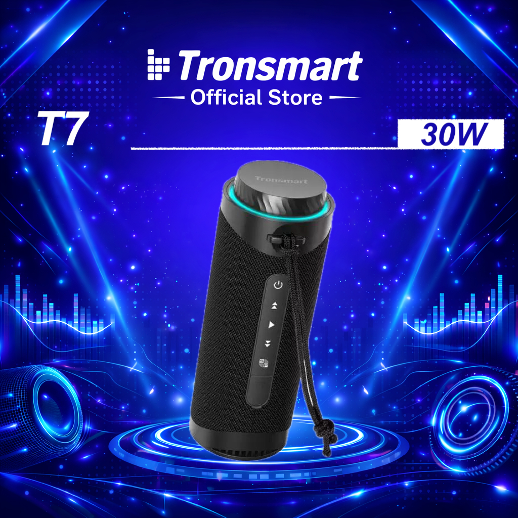 Loa Tronsmart T7 chính hãng, Loa Bluetooth 5.3, chống nước IPX7 Công suất 30W, nghe nhạc 12 giờ, có 