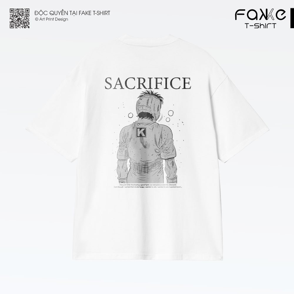 Áo thun Unisex Hajime no Ippo Makunouchi Ippo Art Oversized 100% Cotton ngắn tay