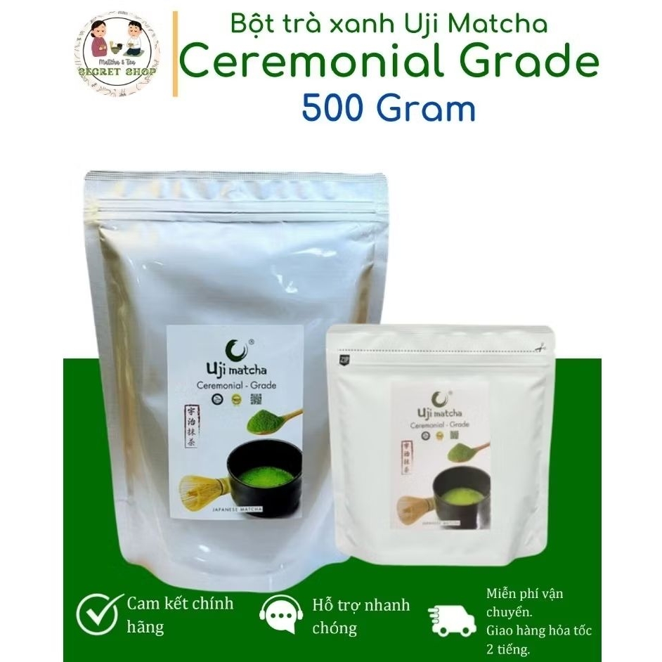 [500GRS] Bột trà xanh Matcha Uji Ceremonial Grade 500gram - Uji Matcha - SECRET SHOP MATCHA