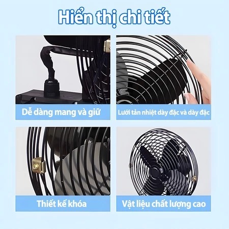 Quạt Tích Điện Chạy Pin MAKITA, Quạt Mini Để Bàn 8 Inch Công Suất Lớn, Làm Mát Cực Nhanh, Hoạt Động Bền Bỉ, Không Gây Ồn | BigBuy360 - bigbuy360.vn