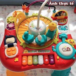 Bàn bận rộn tàu hỏa vịt vàng BUSY TABLE - Đồ chơi montessori giáo dục sớm cho bé từ 1 tuổi