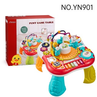 Bàn bận rộn tàu hỏa vịt vàng BUSY TABLE - Đồ chơi montessori giáo dục sớm cho bé từ 1 tuổi