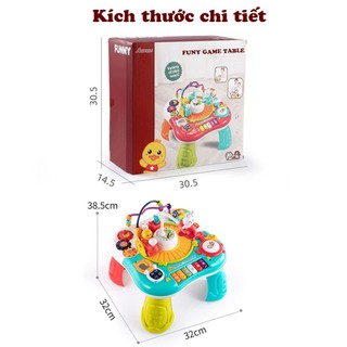 Bàn bận rộn tàu hỏa vịt vàng BUSY TABLE - Đồ chơi montessori giáo dục sớm cho bé từ 1 tuổi