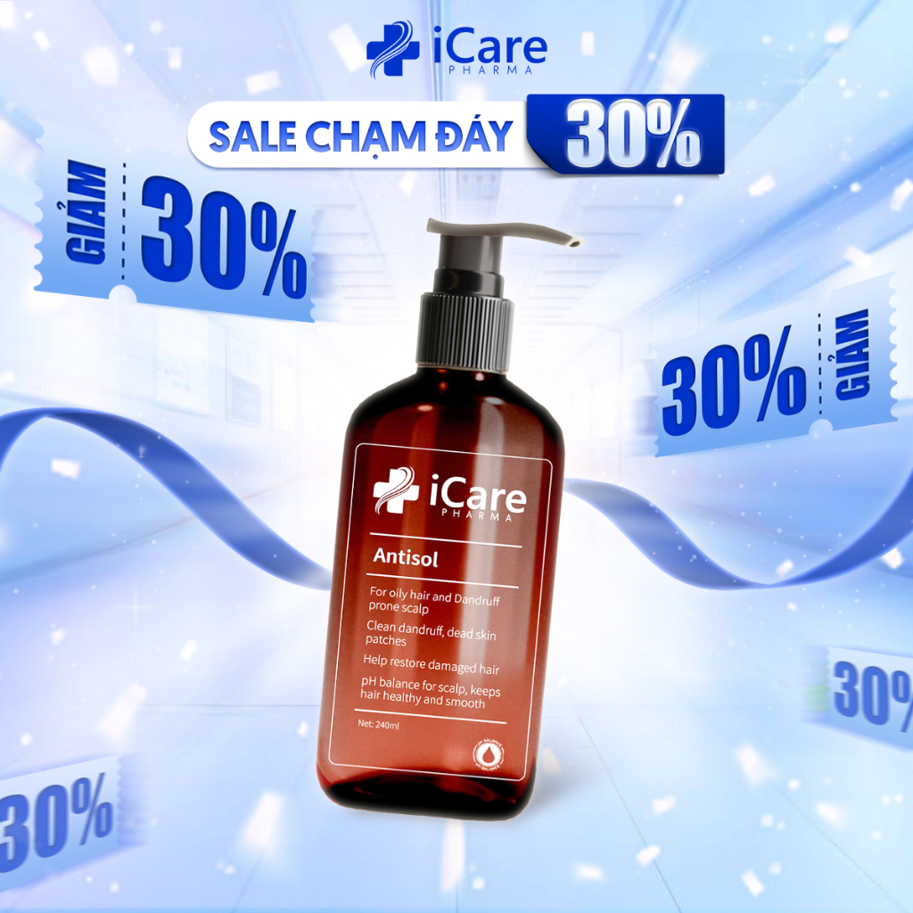 Dầu Gội Sạch Gàu Chiết Xuất Dược Liệu Antisol | Thương Hiệu iCare Pharma