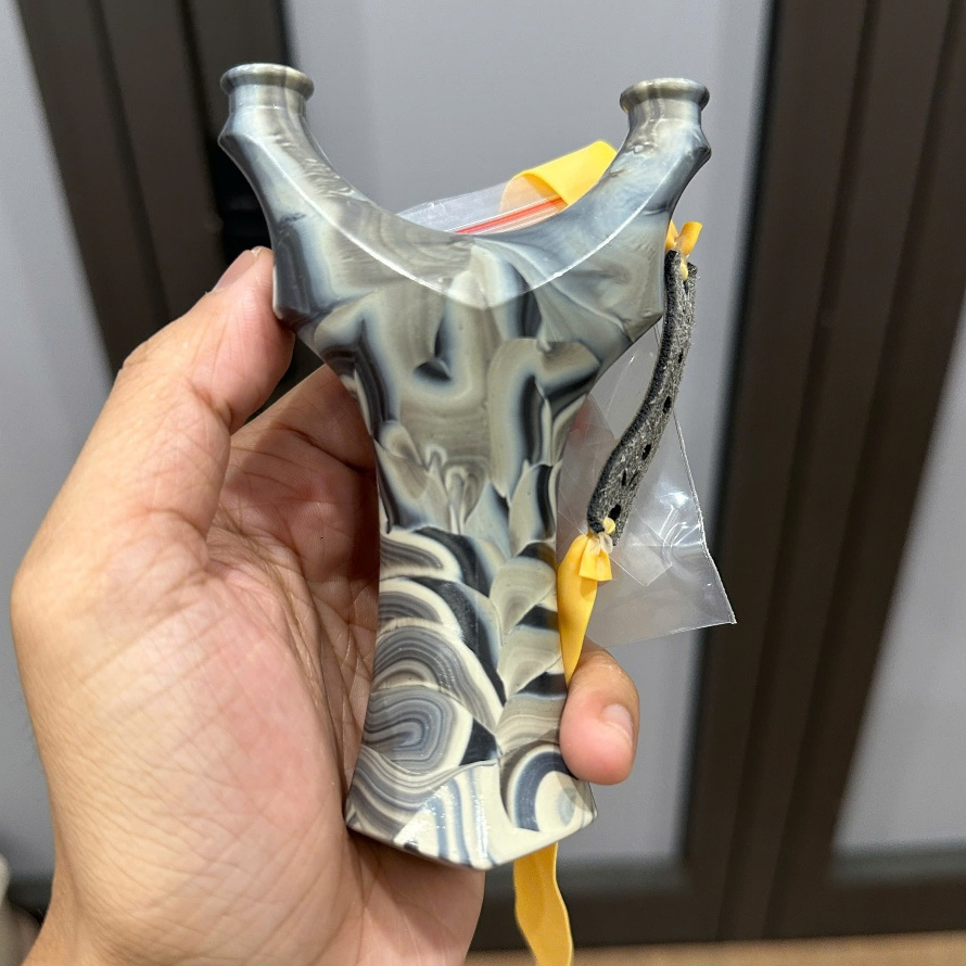 (siêu rẻ) ná cao su nhựa abs kèm 1 dây + thun cột ná , ná nhựa vân đá đúc nguyên khối siêu bền ( hàn