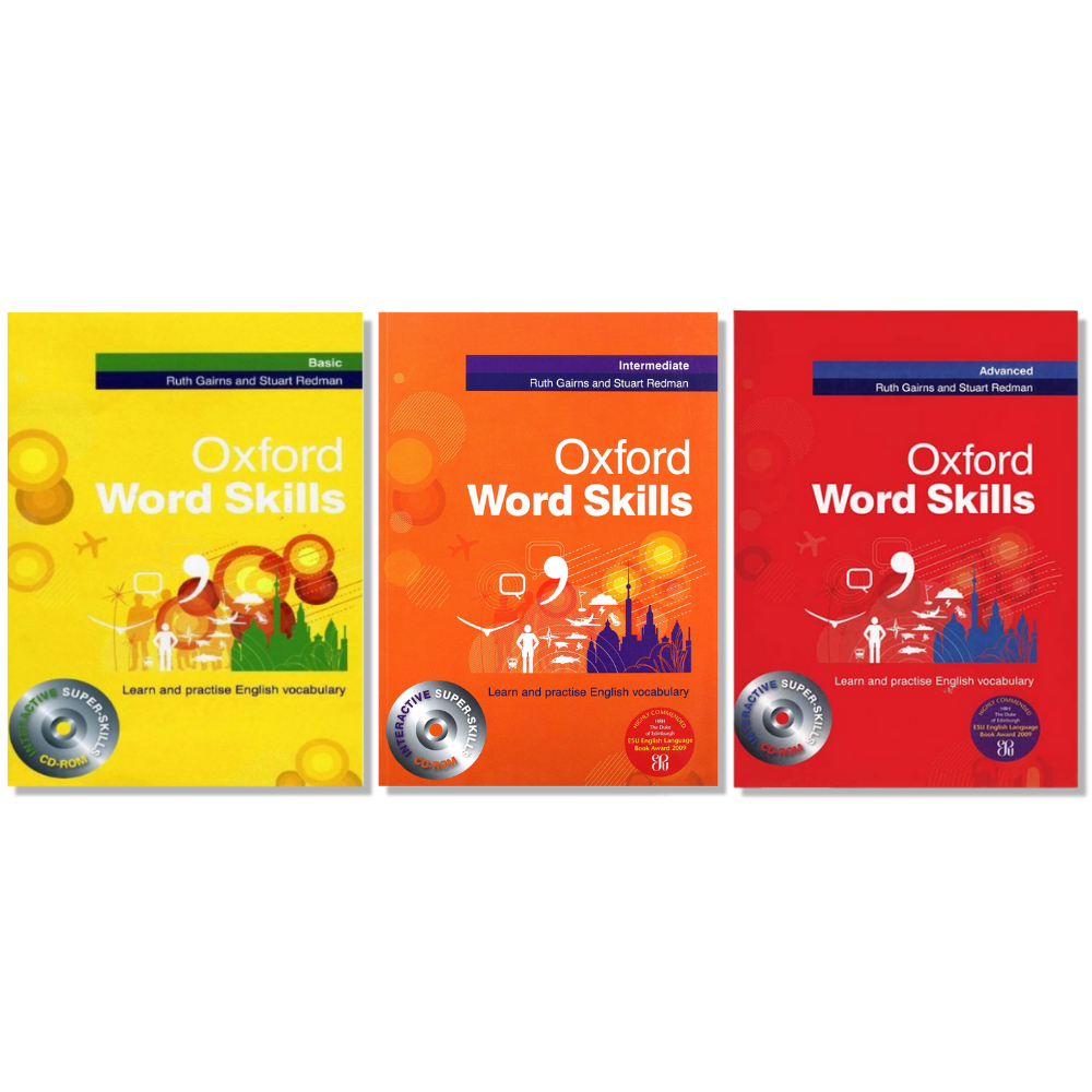 Oxford Word Skills - Bộ 3 cuốn học từ vựng tiếng Anh, có bán lẻ - In màu - Có đáp án và file nghe