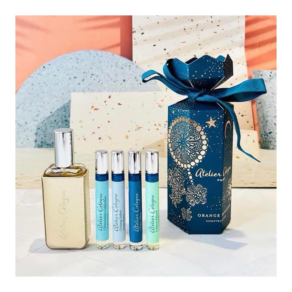 Set Nước Hoa Unisex Atelier Cologne Atelier Orange Sanguine Limited Set 5 Món