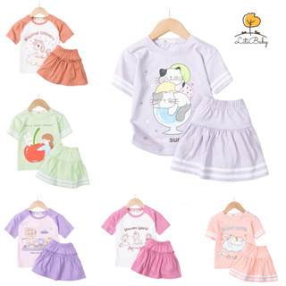 Bộ Cotton Trẻ Em Bé Gái G003 Size 3-10,(12-30kg) LITIBABY Bộ Bé Gái Mùa Hè, Bộ Váy Chất Cotton Thoáng Mát, Thấm Hút Tốt