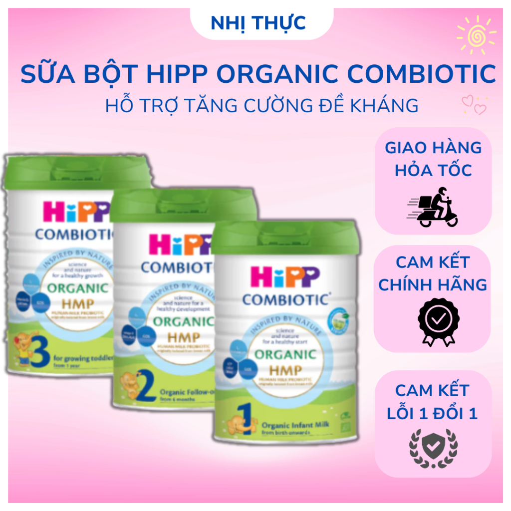 Sữa HIPP ORGANIC COMBIOTIC 1 2 3  hỗ trợ tăng cường đề kháng, hỗ trợ tiêu hóa và hô hấp cho bé