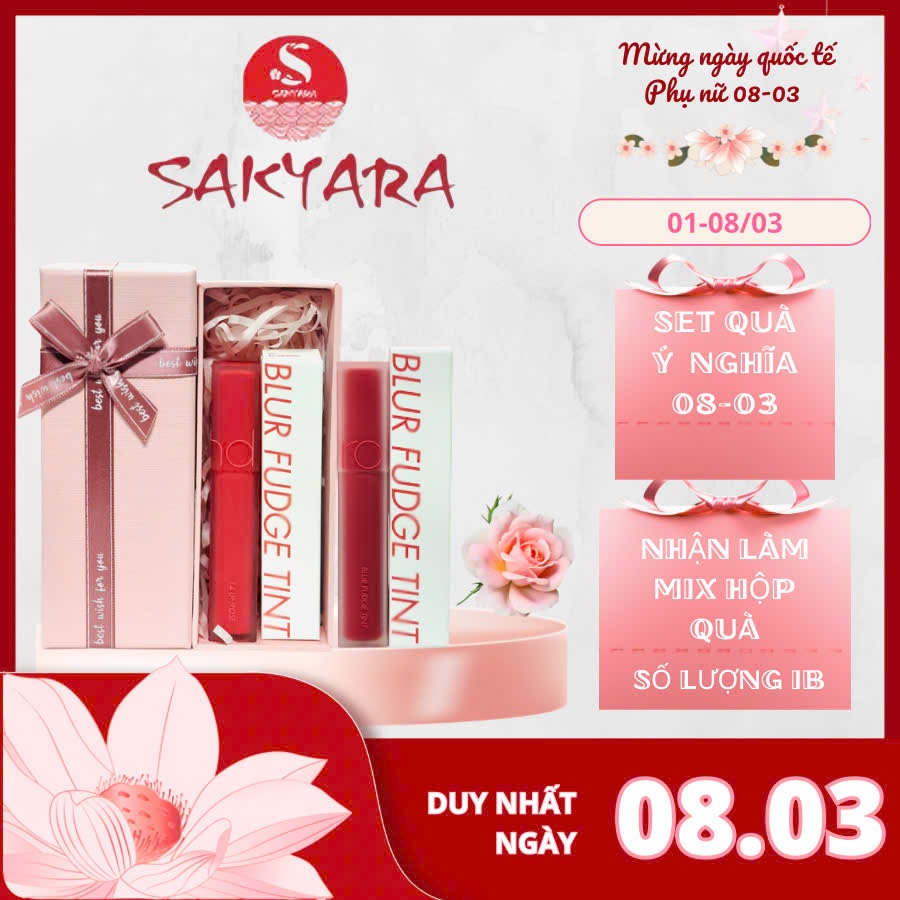 ( SÉT QUÀ 20/10 MIX SON ) Son Kem Romand Blur Fudge Tint 03-04 -08 5g cho đôi môi mịn mượt Hàn Quốc
