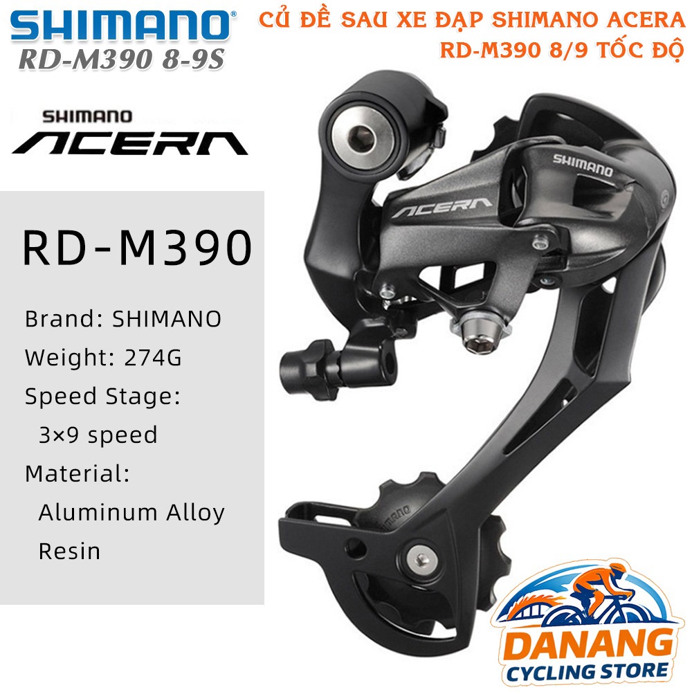 Củ Đề Sau Xe Đạp SHIMANO Acera RD M390 8/9 Tốc Độ – Chính Hãng