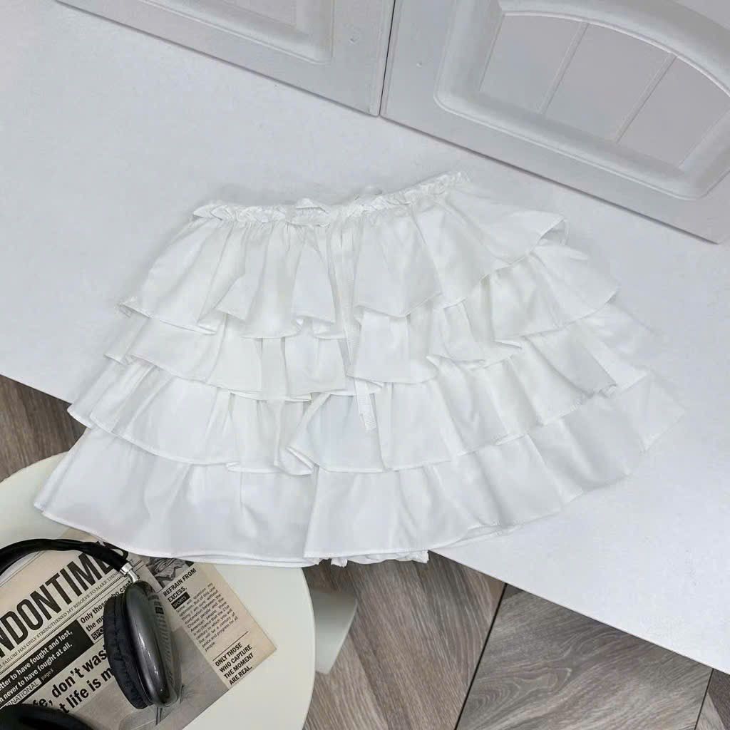 CHÂN VÁY 4 TẦNG LƯNG CHUN ĐÍNH NƠ Có Lót Quần 
 | BigBuy360 - bigbuy360.vn
