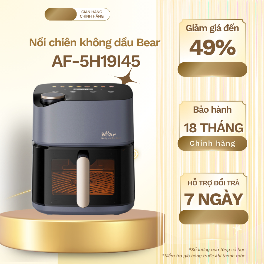 Nồi chiên không dầu Bear 6L AF-5H19I45