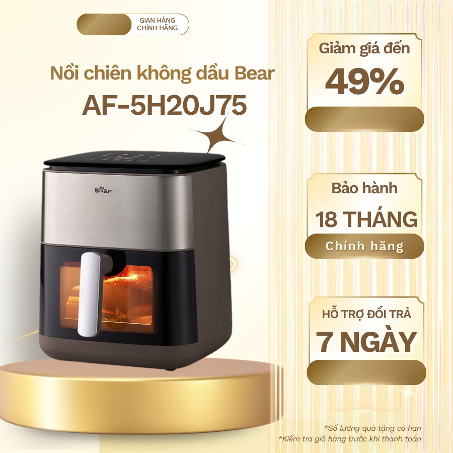 Nồi chiên không dầu Bear 6L AF-5H20J75