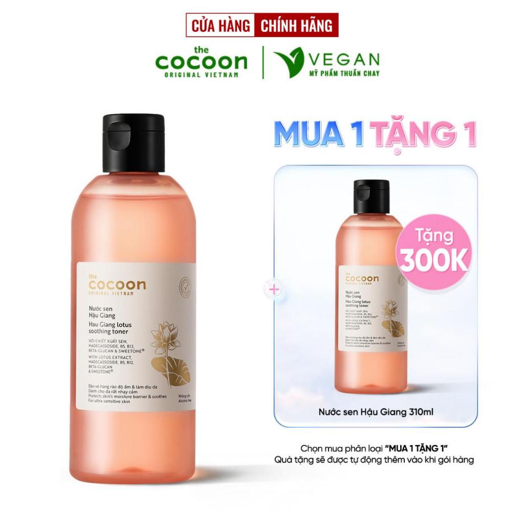 Toner Nước cân bằng da Sen Hậu Giang Cocoon 310ml thuần chay
