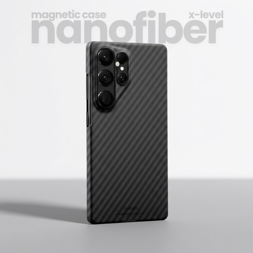 Ốp Lưng X-level Nano Fiber Carbon Siêu Mỏng Sạc Không Dây Magnetic Samsung S26 Ultra S25+ S24 S23