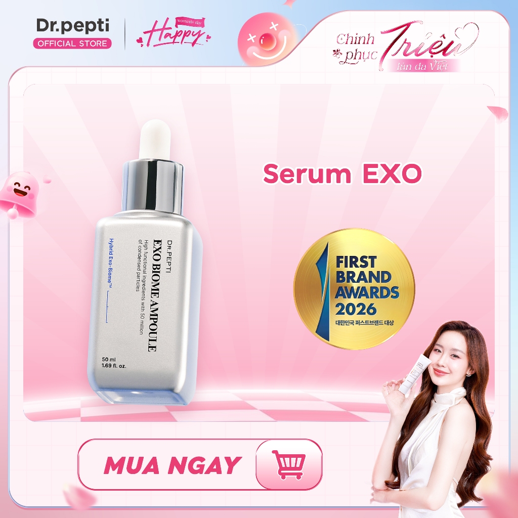 Tinh Chất Dr PEPTI EXO BIOME Ampoule 50ml Dưỡng Da Nâng Cơ Chống Lão Hoá Da Hàn Quốc Chính Hãng SR07