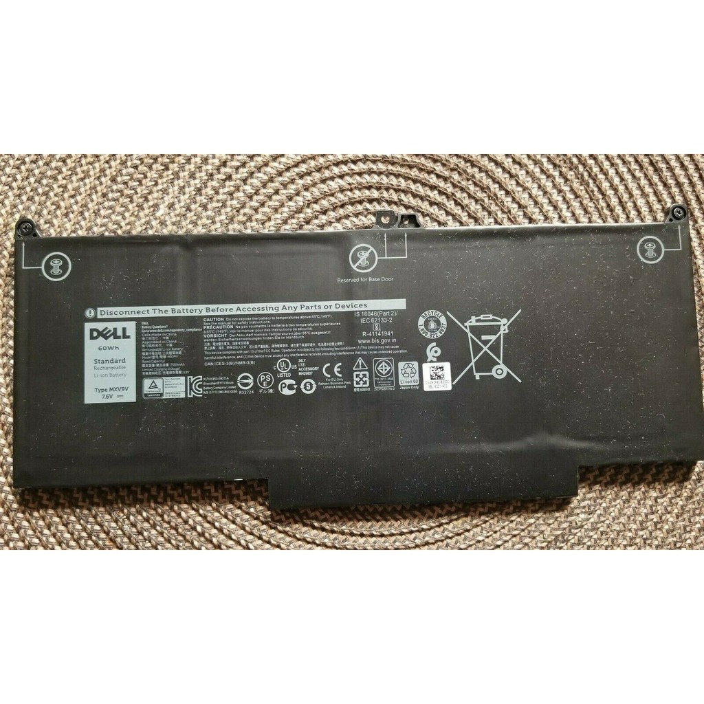 Pin laptop Dell Latitude 7300, 7400, 5300 MXV9V 60Wh 4-Cell LSB