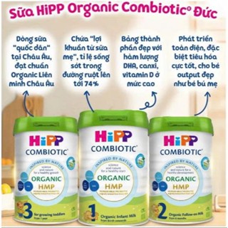 [CHÍNH HÃNG] - SỮA BỘT HIPP 123 ORGANIC COMBIOTIC ĐỨC - LON 800G