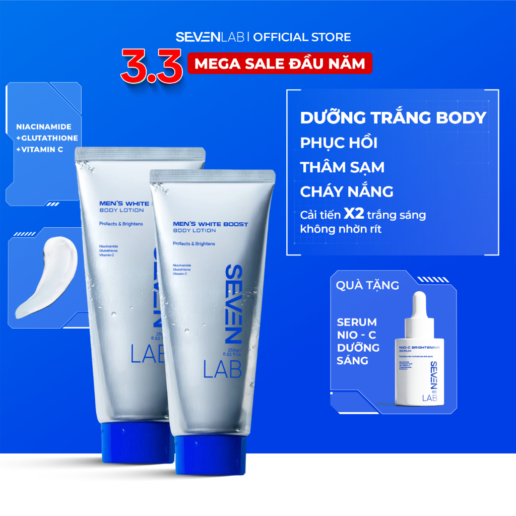 Sữa Dưỡng Thể Trắng Da Nam SEVENLAB