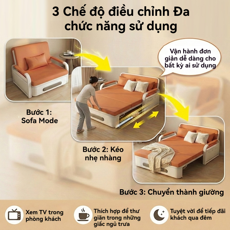 MY Ghế sofa giường căn hộ nhỏ kết hợp phòng khách và phòng ngủ ấm cúng và thoải mái | BigBuy360 - bigbuy360.vn