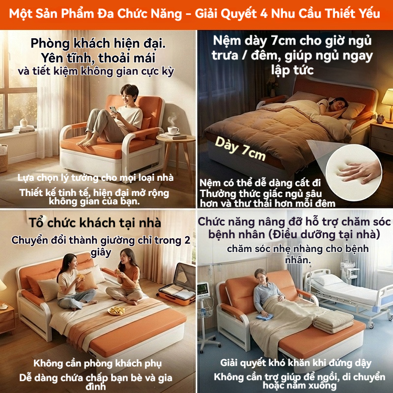 MY Ghế sofa giường căn hộ nhỏ kết hợp phòng khách và phòng ngủ ấm cúng và thoải mái | BigBuy360 - bigbuy360.vn