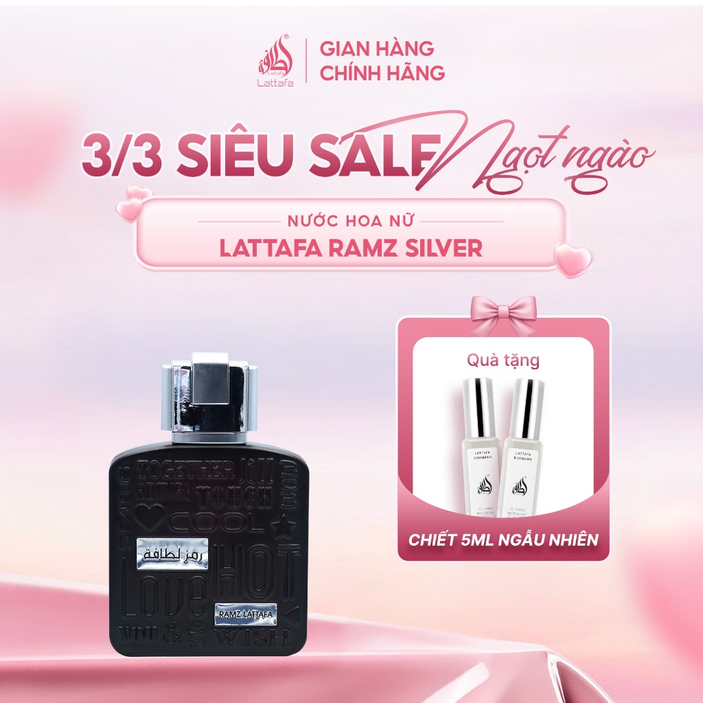 Nước hoa unisex Lattafa Ramz Silver EDP hương thơm sang trọng đẳng cấp 100ml