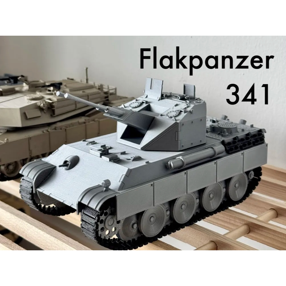 Mô hình xe tăng  Flakpanzer 341 Anti aircraft Tank Panther 1:35, mô hình trưng bày