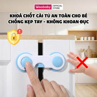 Chốt Cài Tủ Lạnh Chống Kẹp Tay Bé WooBaby Khóa An Toàn Trẻ Em Tiện Lợi Dễ Lắp Đặt Không Khoan Đục