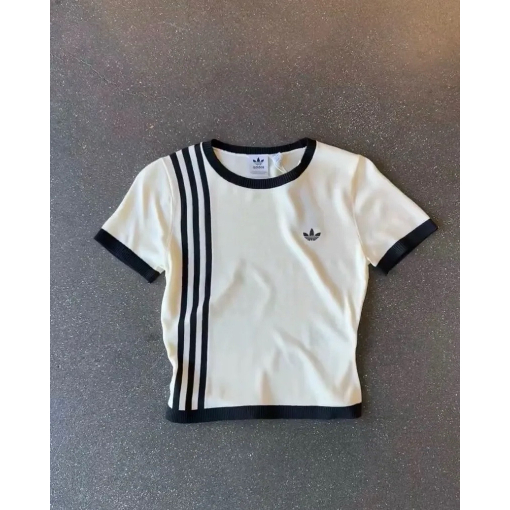 [Authentic💦] ÁO THUN NGẮN 3 SỌC DỆT KIM jj0961