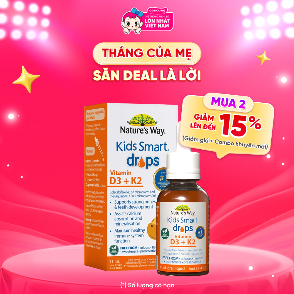 Thực phẩm bảo vệ sức khỏe Nature's Way Kids Smart Drops Vitamin D3 + K2