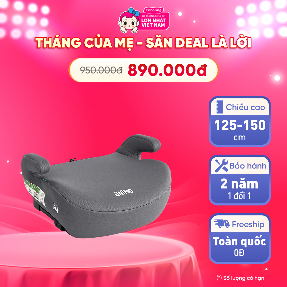 Ghế ngồi ô tô Animo Comfy Isofix (125-150cm, i-size, K11, Steel Gray, booster)