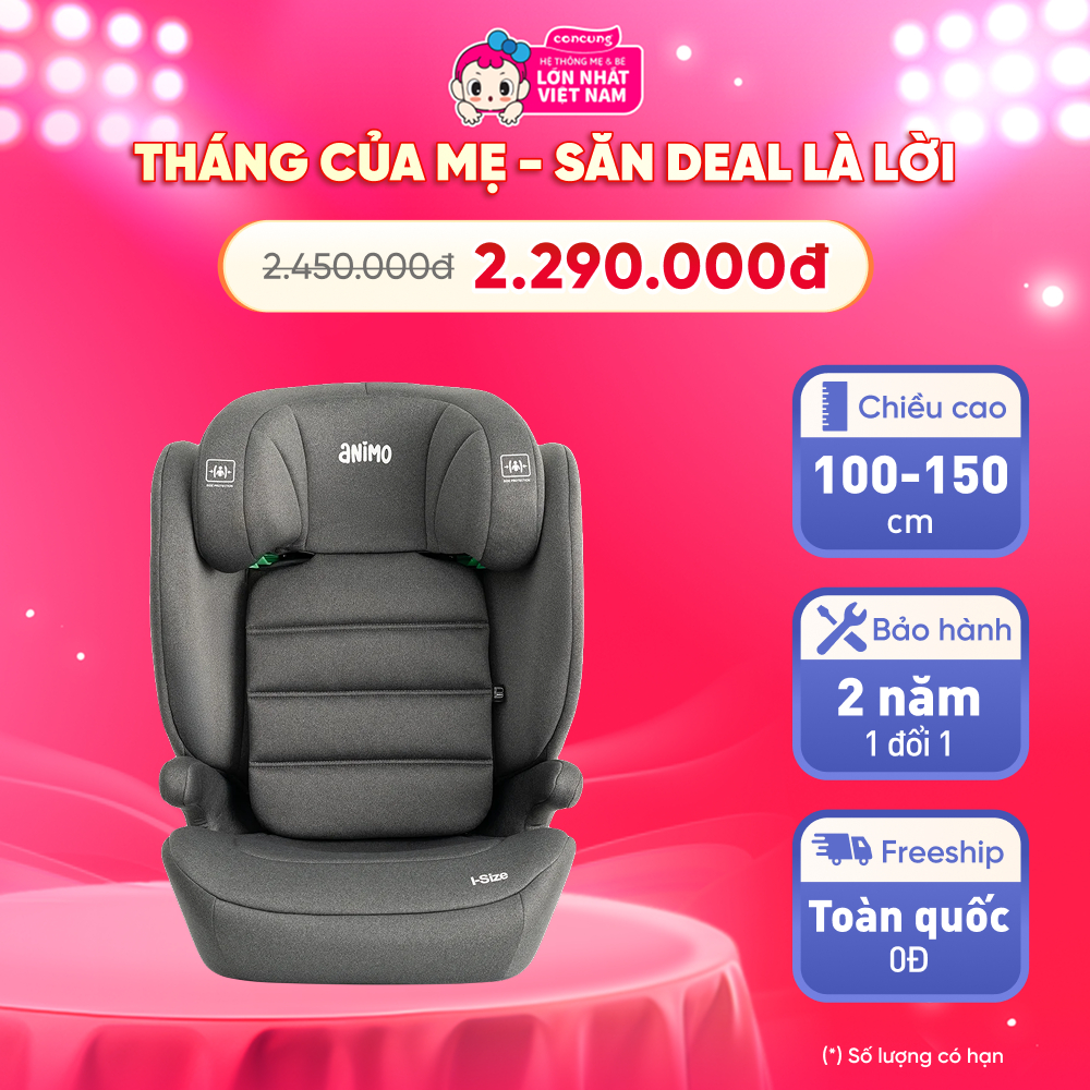 Ghế ngồi ô tô Animo Flexi Pro Isofix (100-150cm, i-size, HB629, Echo)