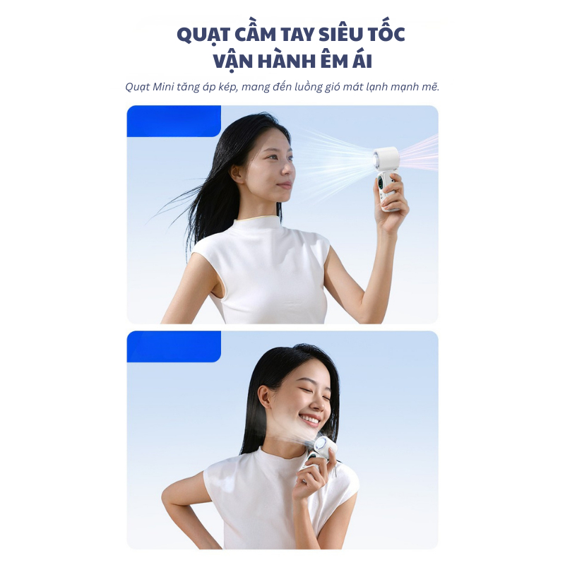 TiankeplusOne Pro ICE Quạt Mini Cầm Tay – Thiết Kế Nhỏ Gọn, Màn Hình Thông Minh, Gấp Gọn Đeo Cổ, Chế Độ ICE Làm Mát Nhan | BigBuy360 - bigbuy360.vn
