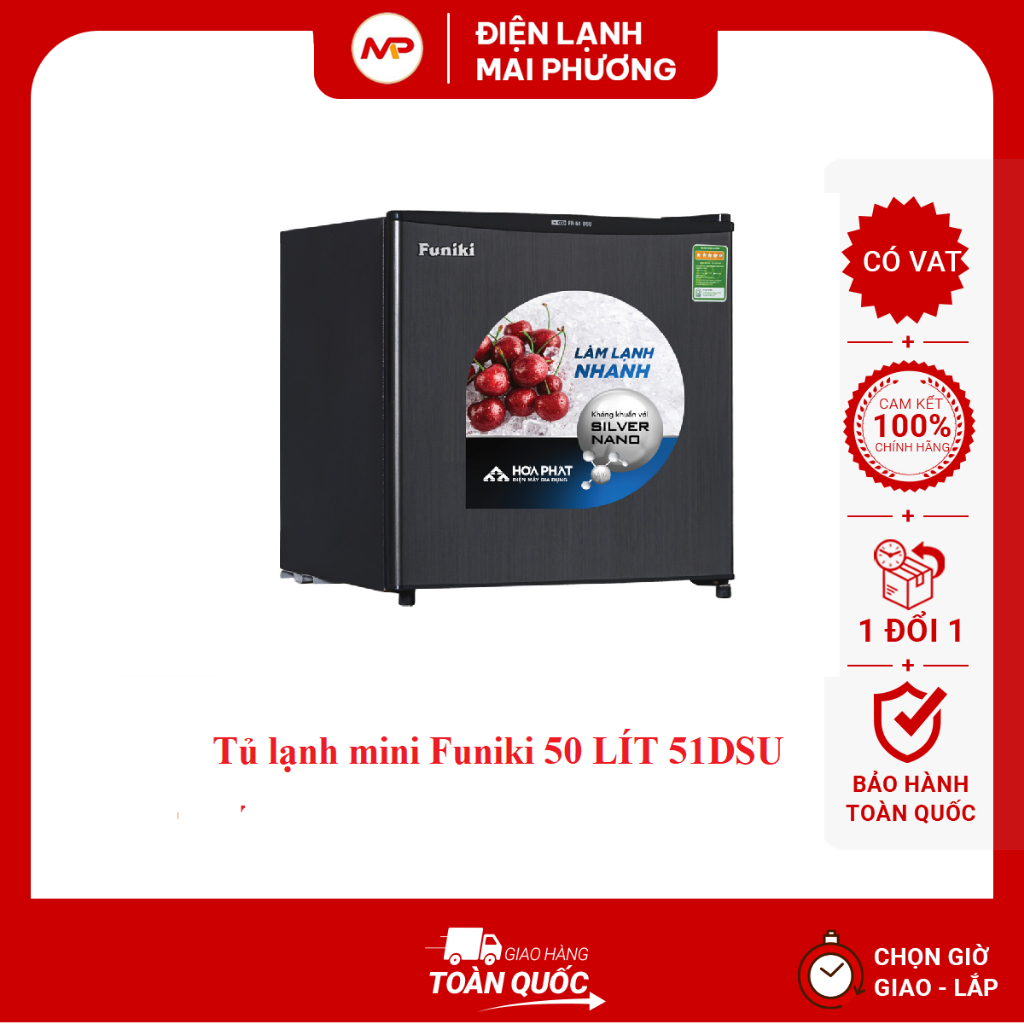 [FREESHIP HN 2H]Tủ lạnh mini Funiki 50 LÍT 51DSU - Bảo hành 24 tháng toàn quốc