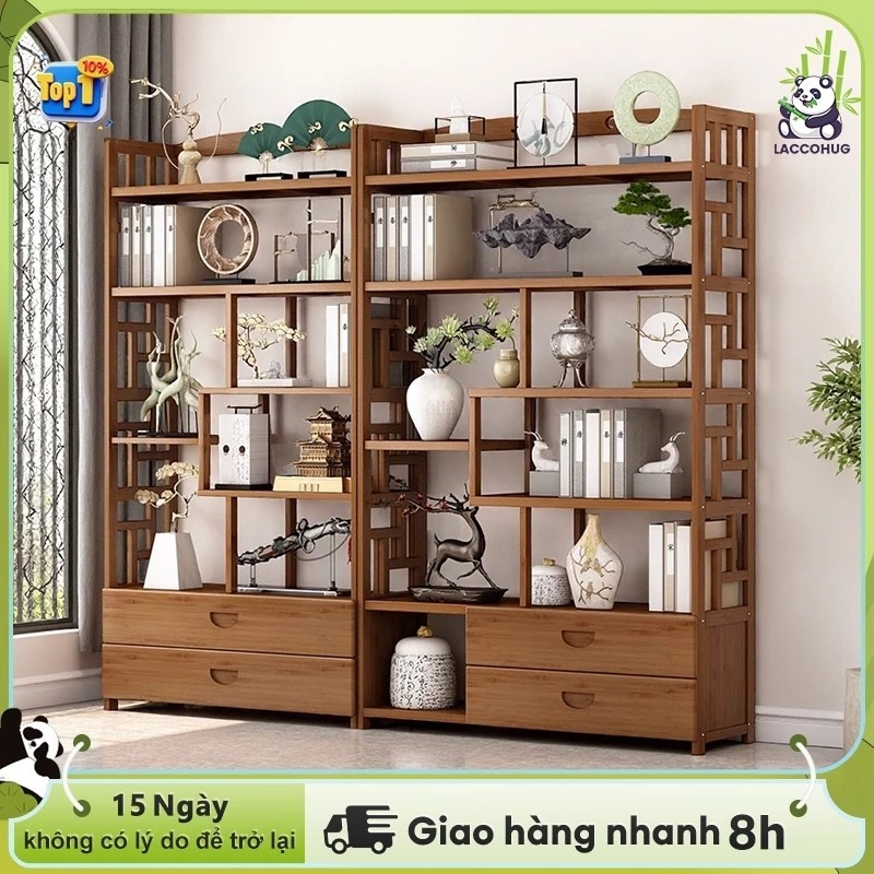 LACCOHUG Kệ để đồ kệ để đồ phong cách cổ điển nhiều tầng có ngăn kéo tiết kiệm không gian phòng khác