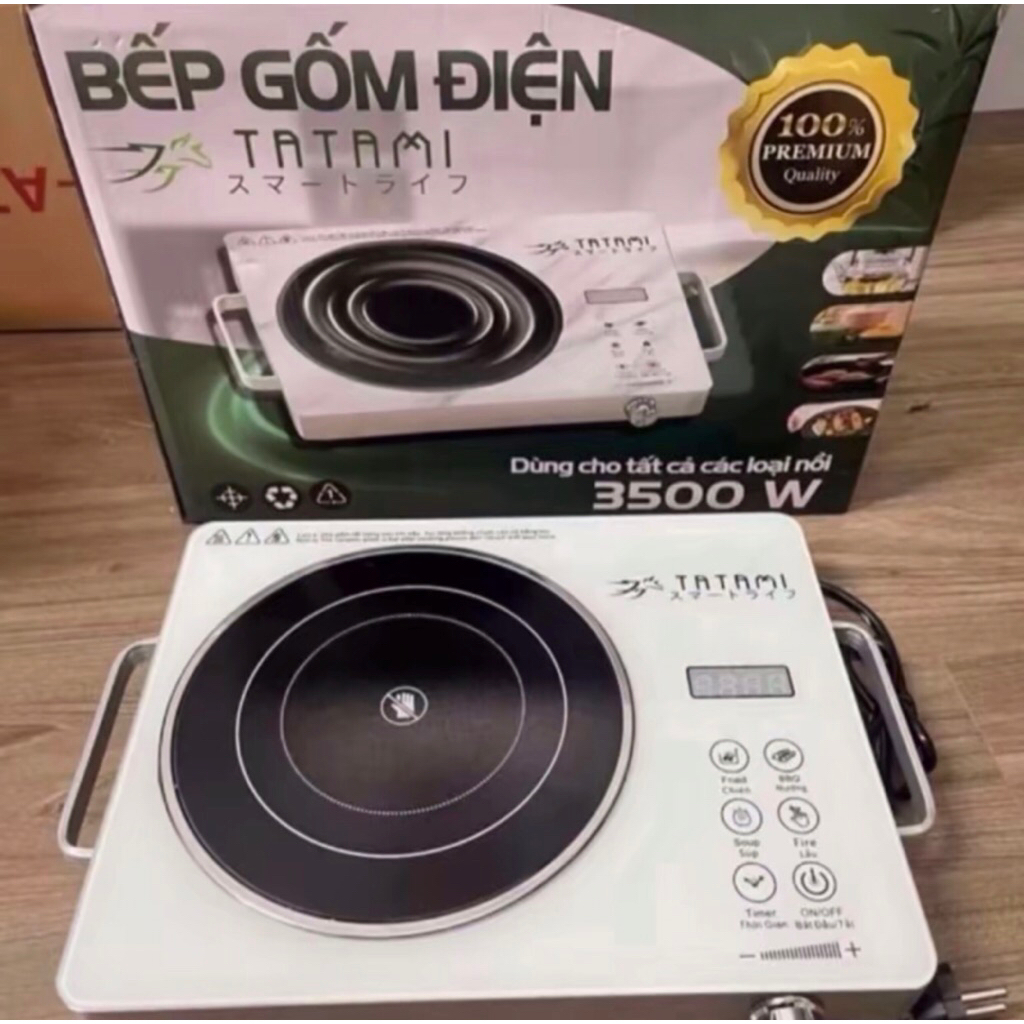 BẾP HỒNG NGOẠI CAO CẤP TATAMI (PREMIUM) CẢM ỨNG ĐA CHỨNG NĂNG CÔNG SUẤT 3500W MẶT KÍNH CƯỜNG LỰC từ