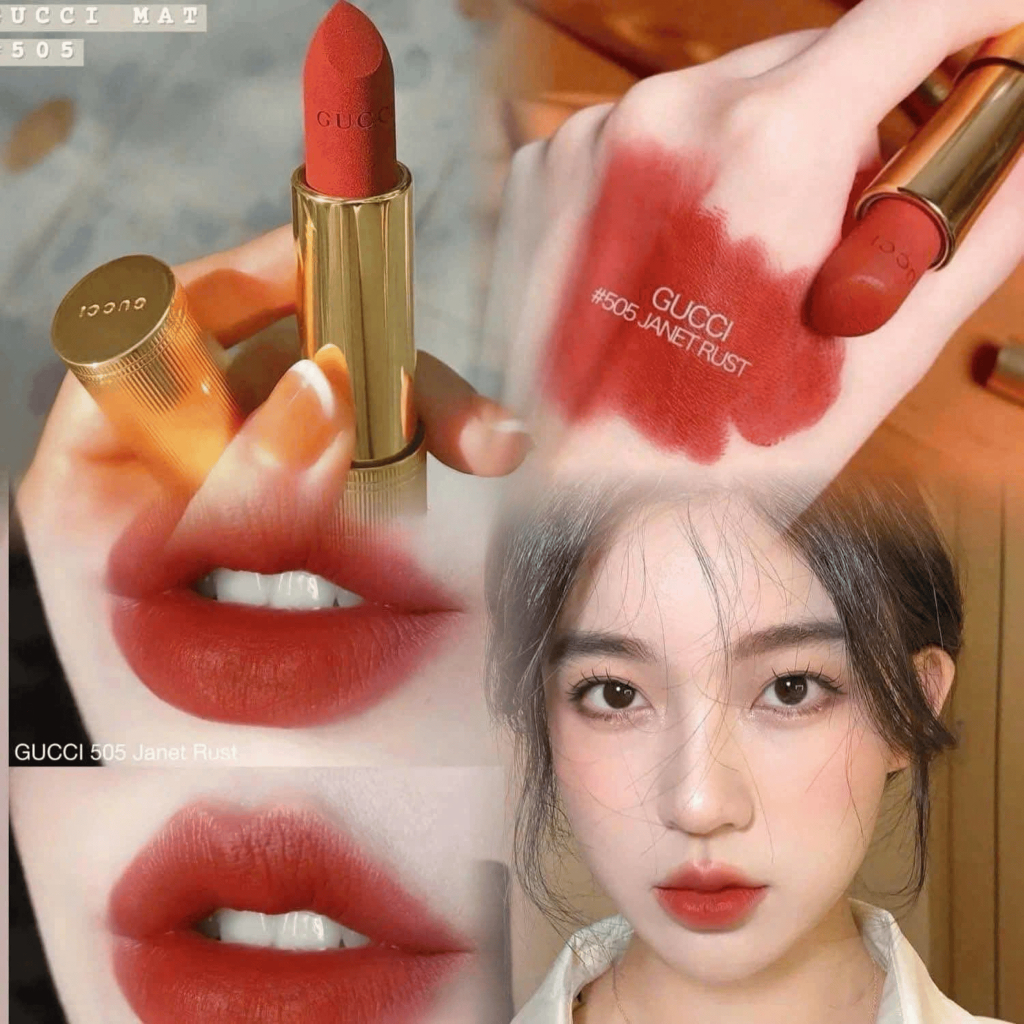 [CHÍNH HÃNG] Son Gu·cci Matte Màu 505 + Màu 500 + Màu 208 + Màu 25 | BigBuy360 - bigbuy360.vn