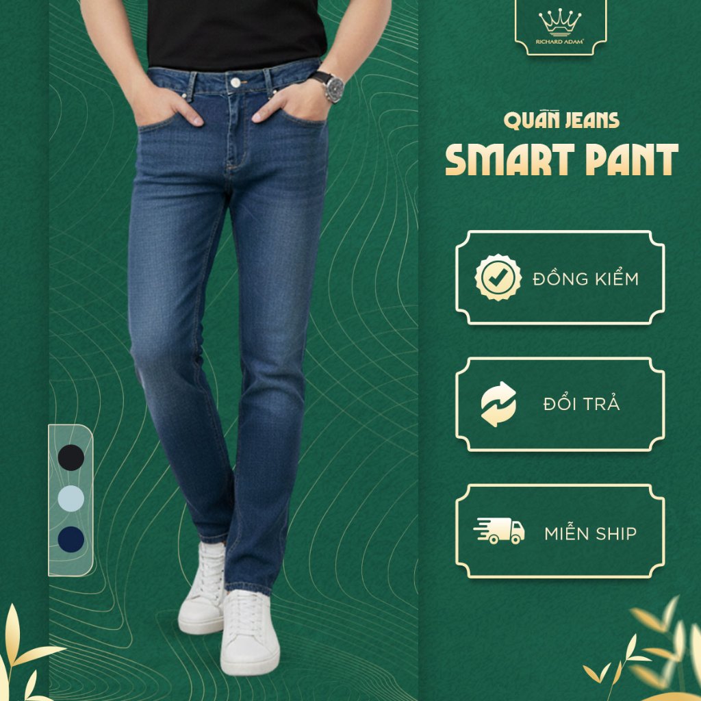 Quần Jean Nam Richard Adam Co Giãn Đa Chiều, Vải Denim Cao Cấp, Không Bai Xù, Thoải Mái Vận Động, Dá