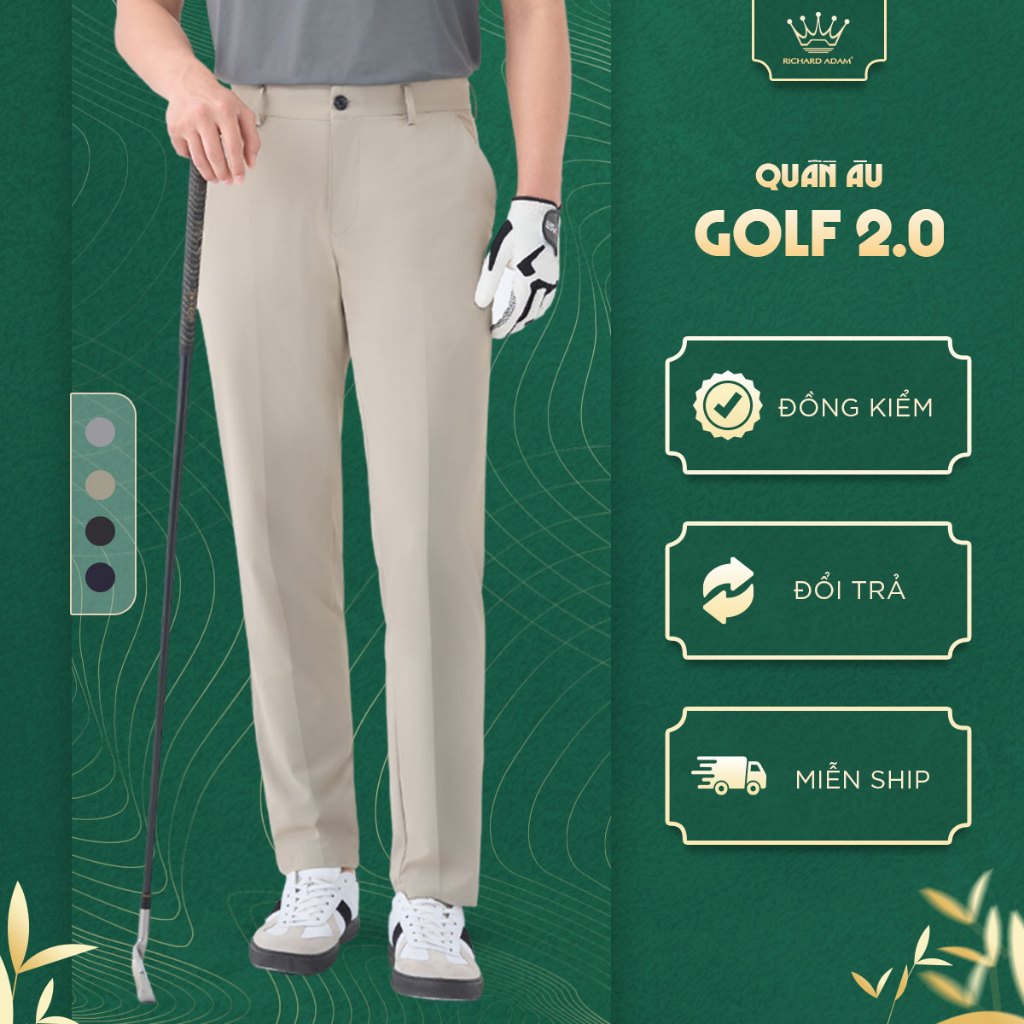Quần Âu Golf Nam Đa Năng Richard Adam Cao Cấp, Vải Mềm Mại, Thoải Mái, Hạn Chế Nhăn QG210624