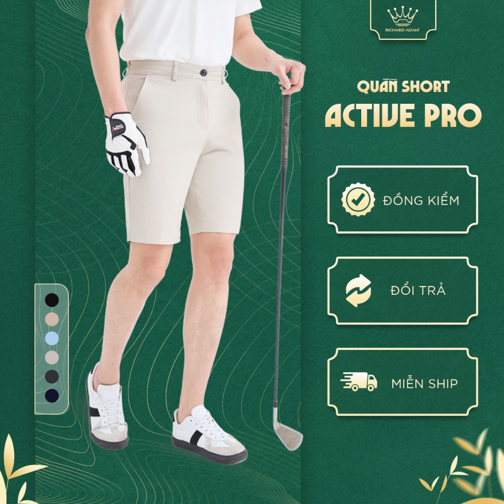 Quần Short Kaki Nam Richard Adam Co giãn Thoải Mái, Phong Cách Thể Thao, Cao Cấp QS190325| QS160222