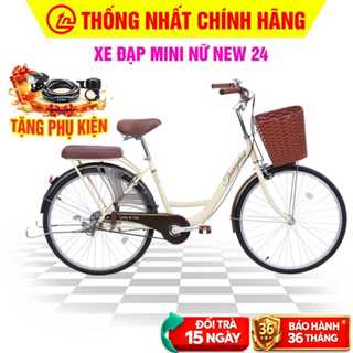 Xe Đạp Thống Nhất Mini Nữ Học Sinh, Người Lớn [TẶNG PHỤ KIỆN] Xe đạp Thống Nhất New 24, Wahama nữ tính, đi làm, đi học