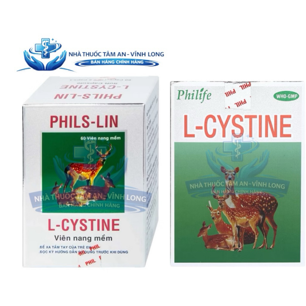 Viên mọc tóc L-Cystine & Philife 500mg giảm rụng tóc, bổ sung dưỡng chất giúp da giảm nám, tàn nhang