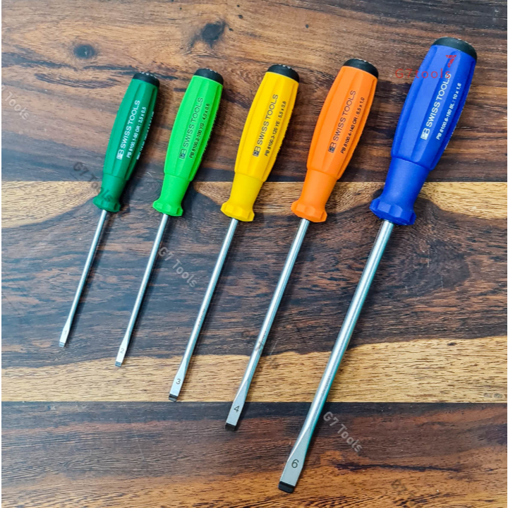 Tua Vít Swiss Grip PB Swiss Tools Mũi Dẹp 5.5mm dài 220mm - PB 8100.3-120/ PB 8100.3-120 YE